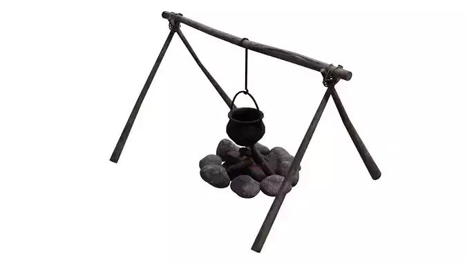 Camping Fire Pit 3D model