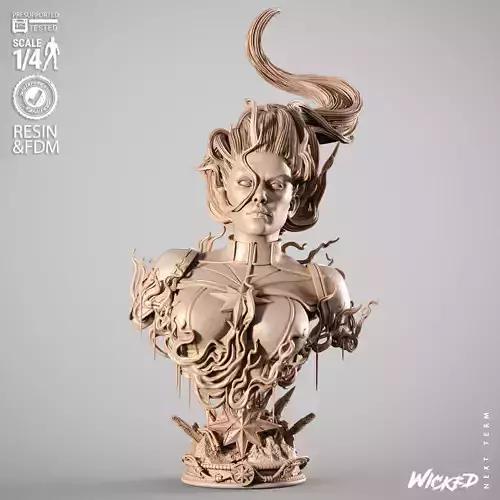 Wicked Movies Captain Marvel Portrait Bust