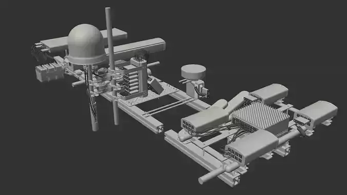 Cellphone Antennas Kitbash Pack 3D model