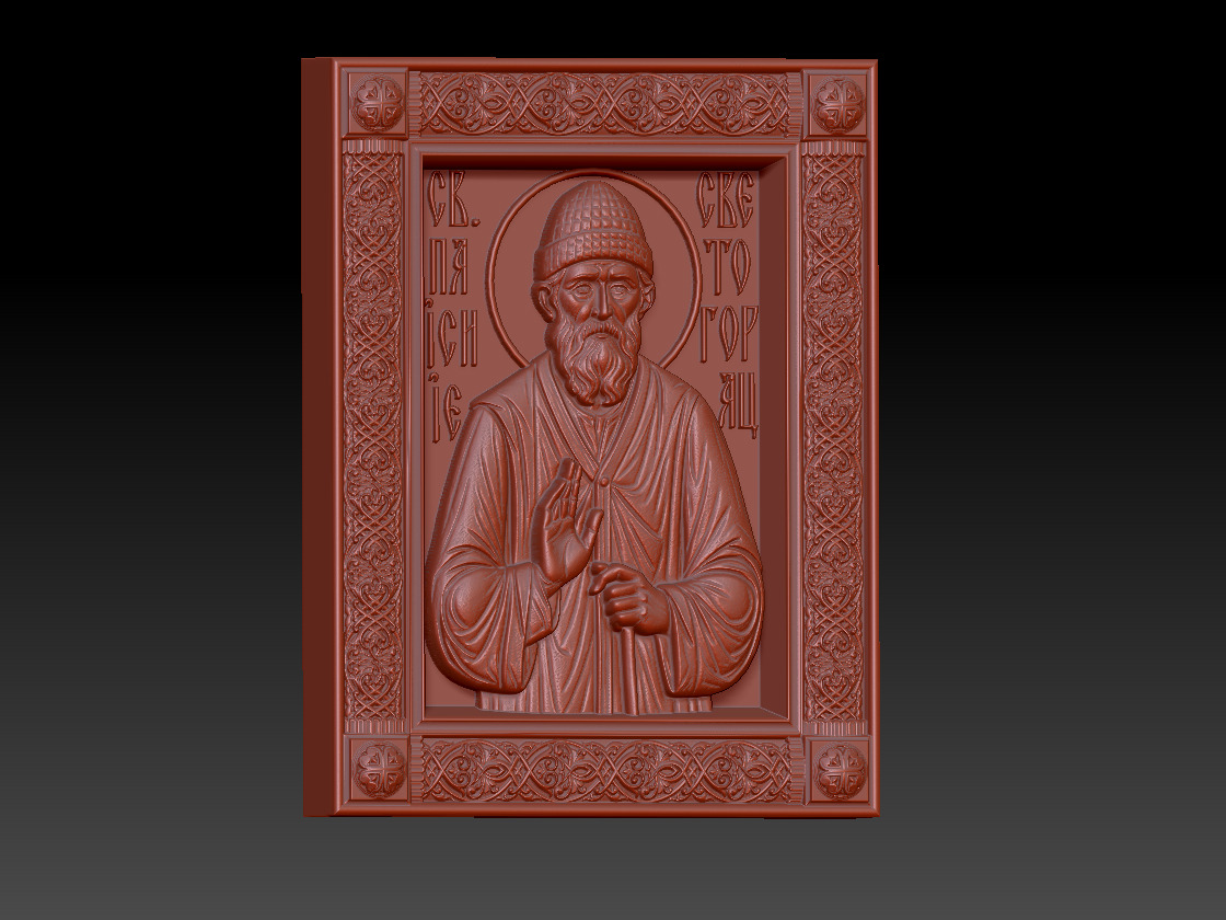 Orthodox icon of Saint Paisios 3D model 3D print model_1