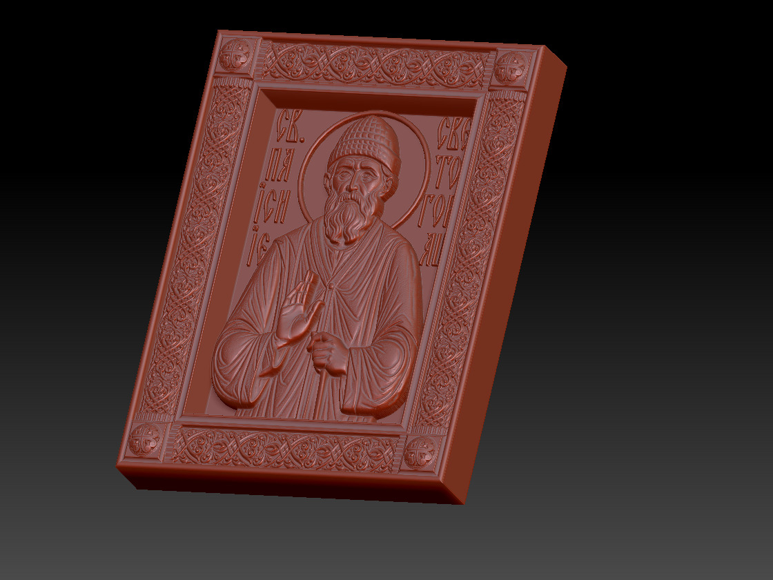 Orthodox icon of Saint Paisios 3D model 3D print model_3