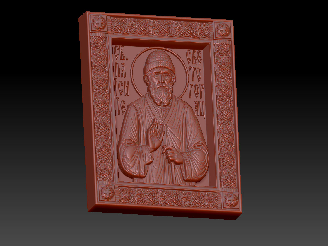 Orthodox icon of Saint Paisios 3D model 3D print model_2