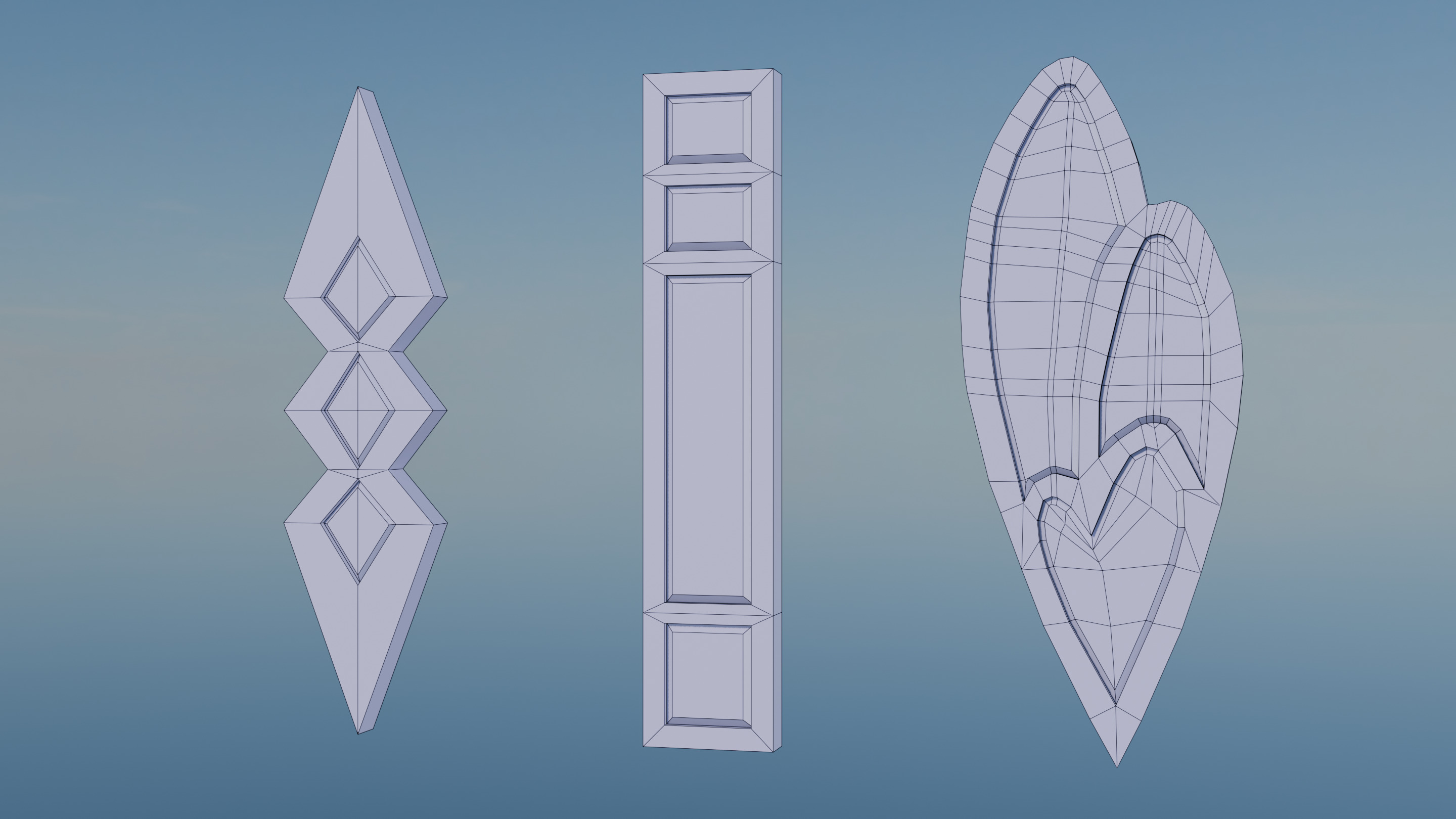 Pokemon Unova Gym Badges Low-poly 3D model_3