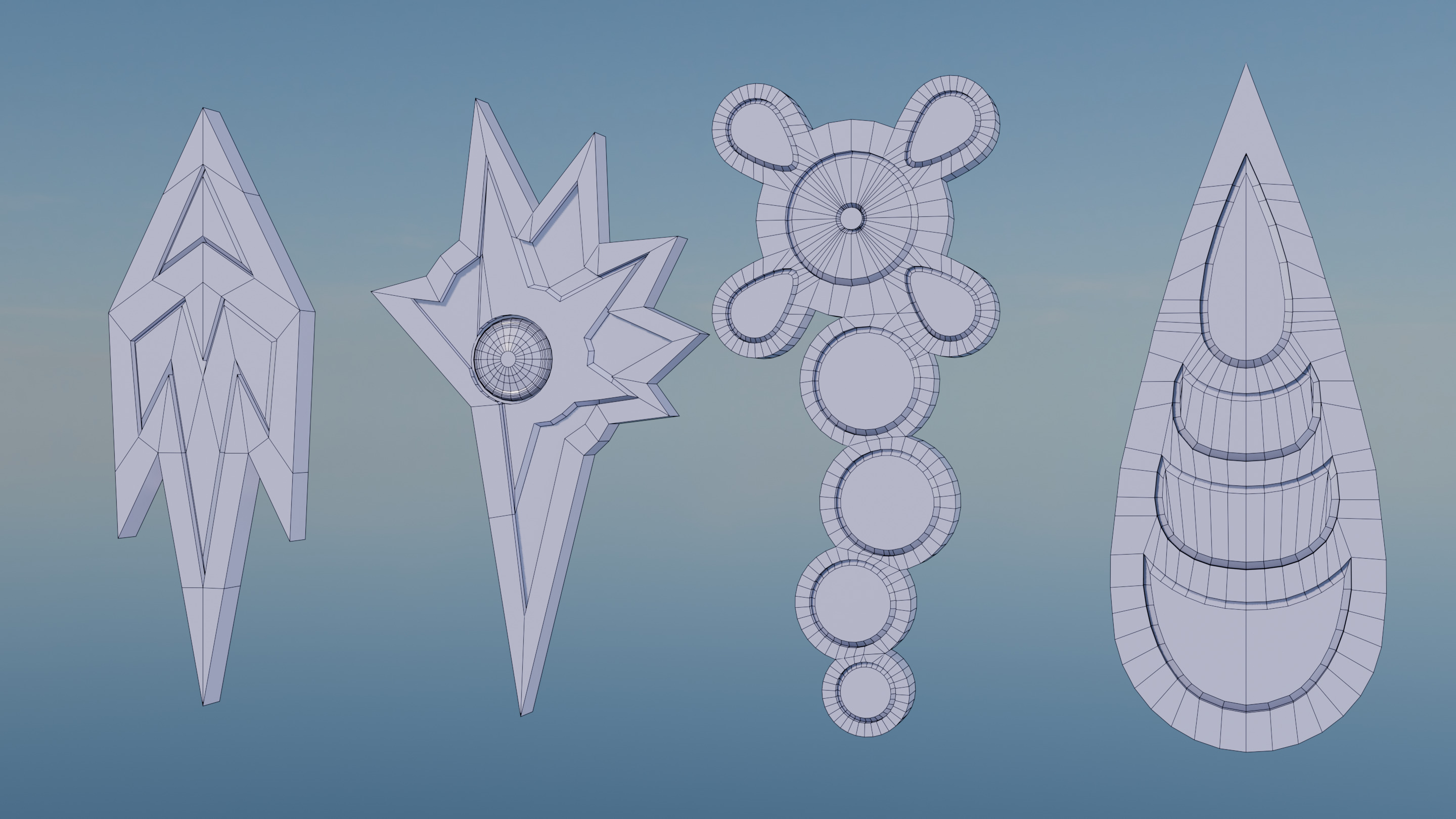 Pokemon Unova Gym Badges Low-poly 3D model_15