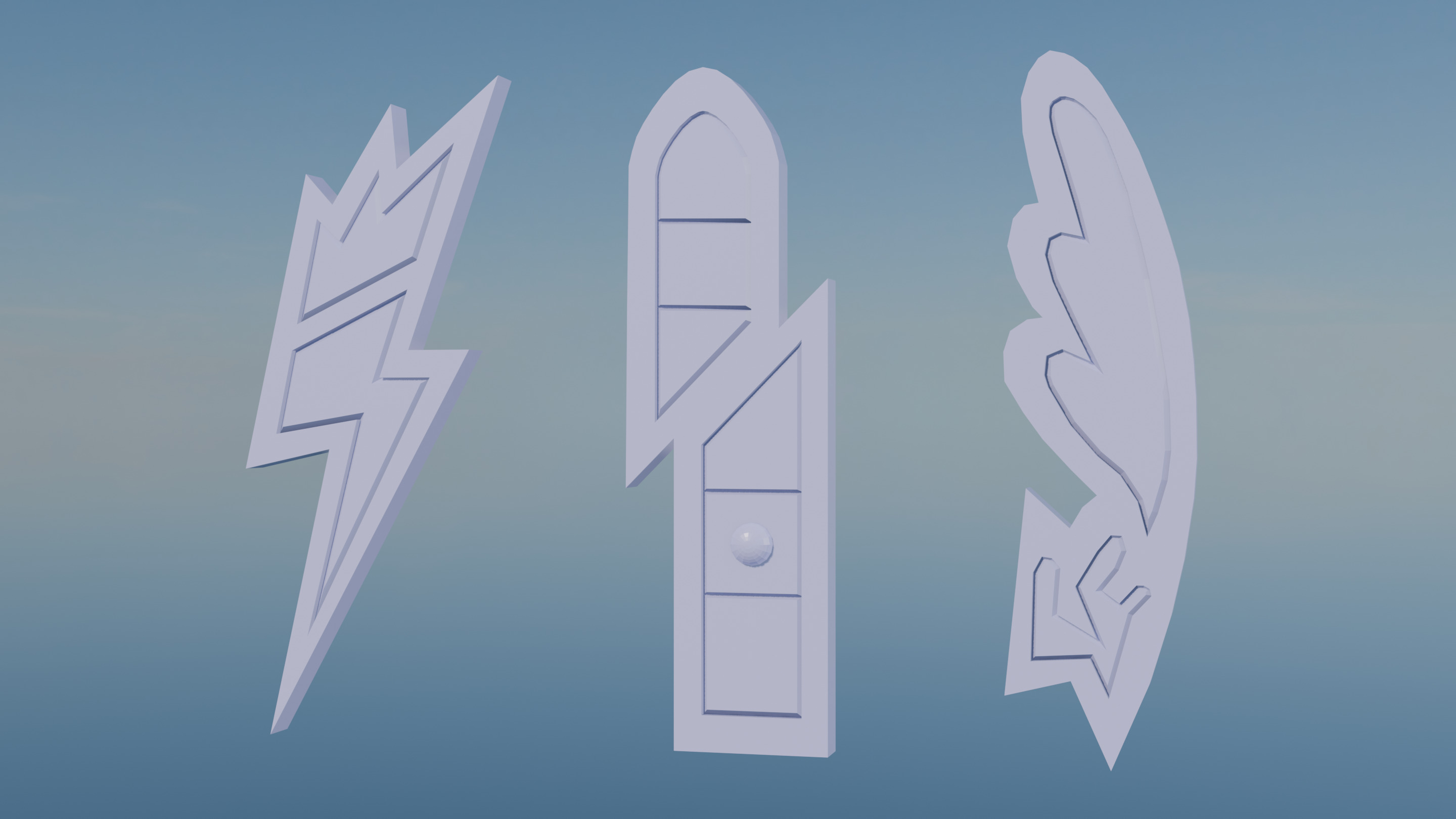 Pokemon Unova Gym Badges Low-poly 3D model_8