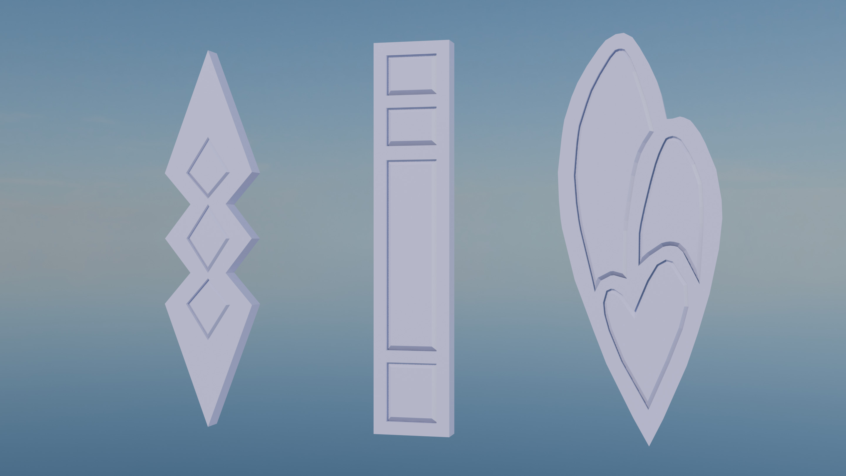 Pokemon Unova Gym Badges Low-poly 3D model_2