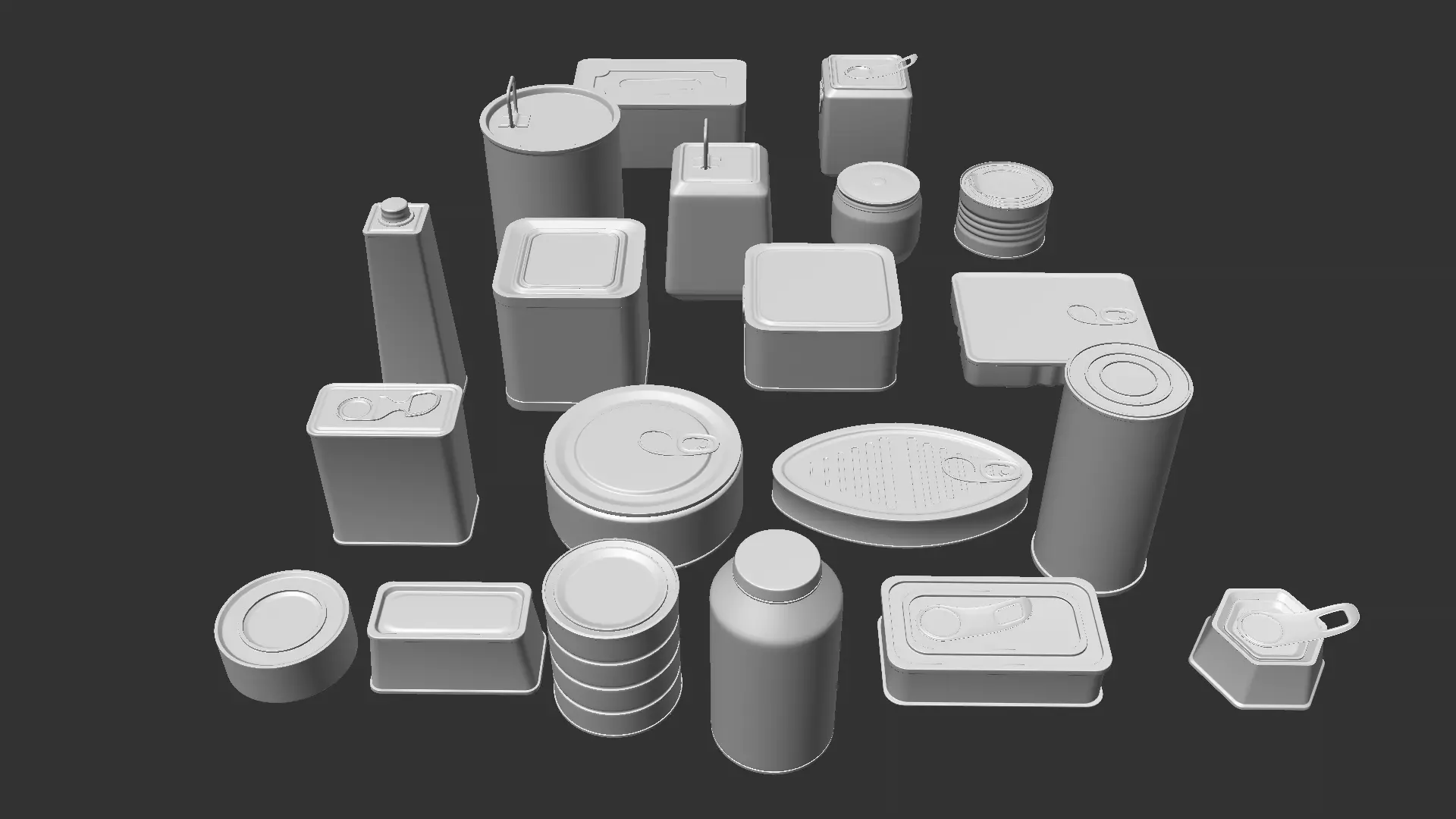 20 Canned food prop pack 3D model