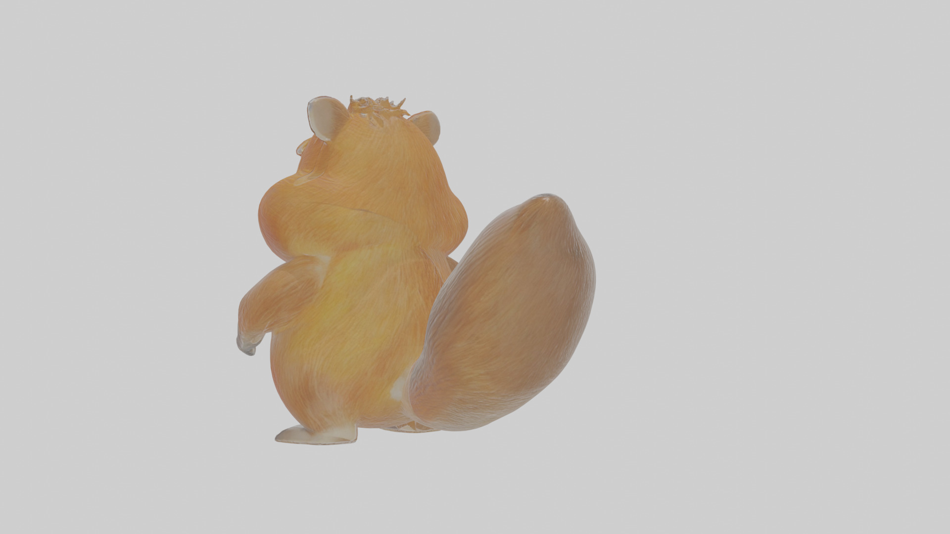 Cartoon Beaver Low-poly 3D model_1