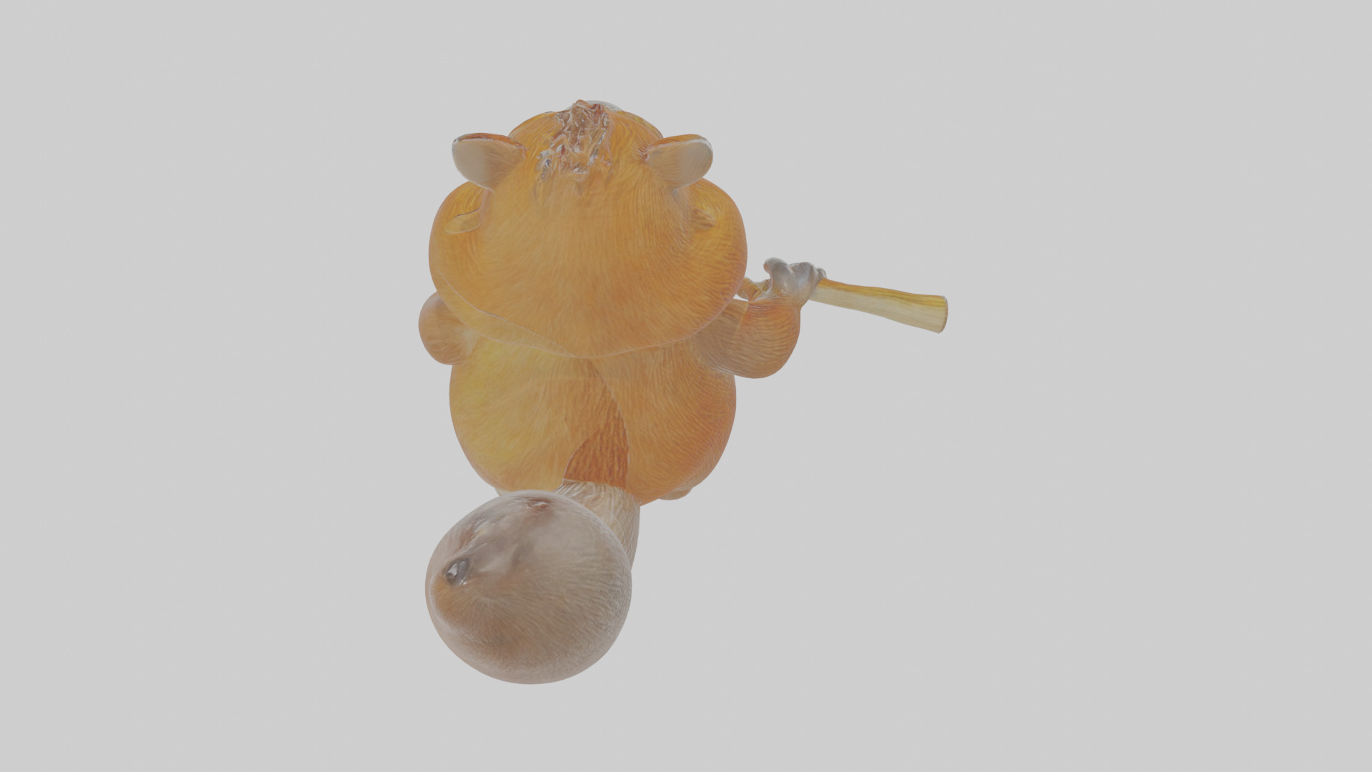 Cartoon Beaver Low-poly 3D model_23