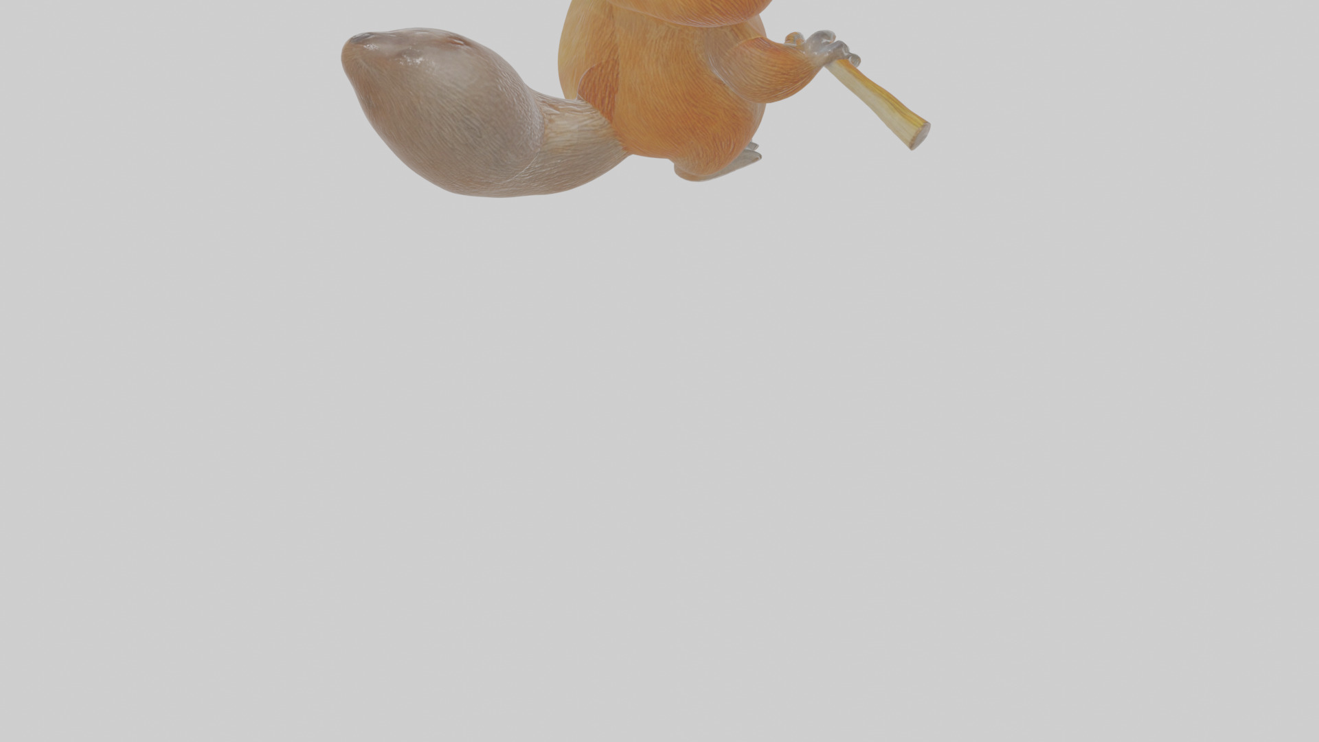 Cartoon Beaver Low-poly 3D model_6