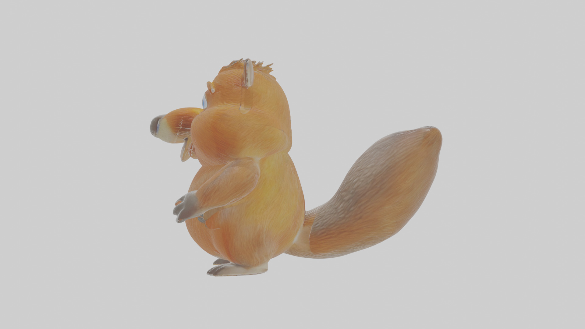 Cartoon Beaver Low-poly 3D model_20