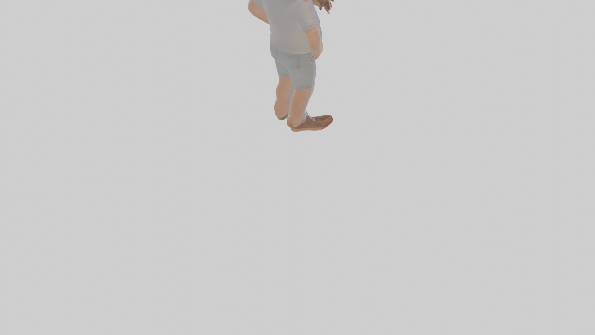 Cartoon Becard Low-poly 3D model_6