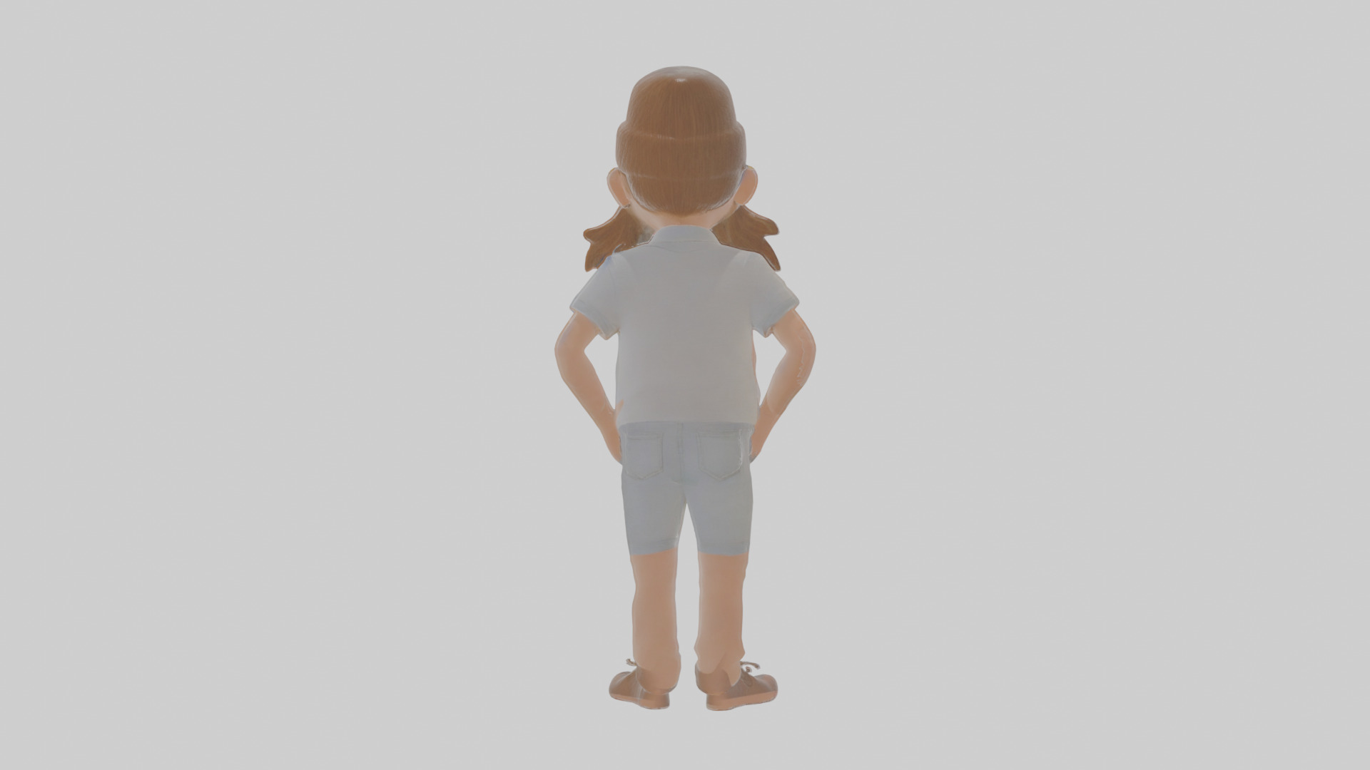 Cartoon Becard Low-poly 3D model_1