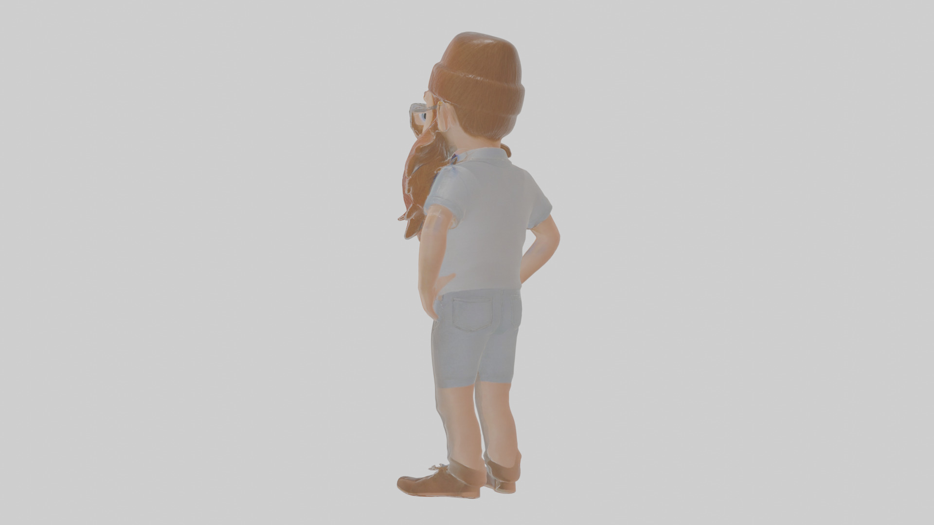Cartoon Becard Low-poly 3D model_2