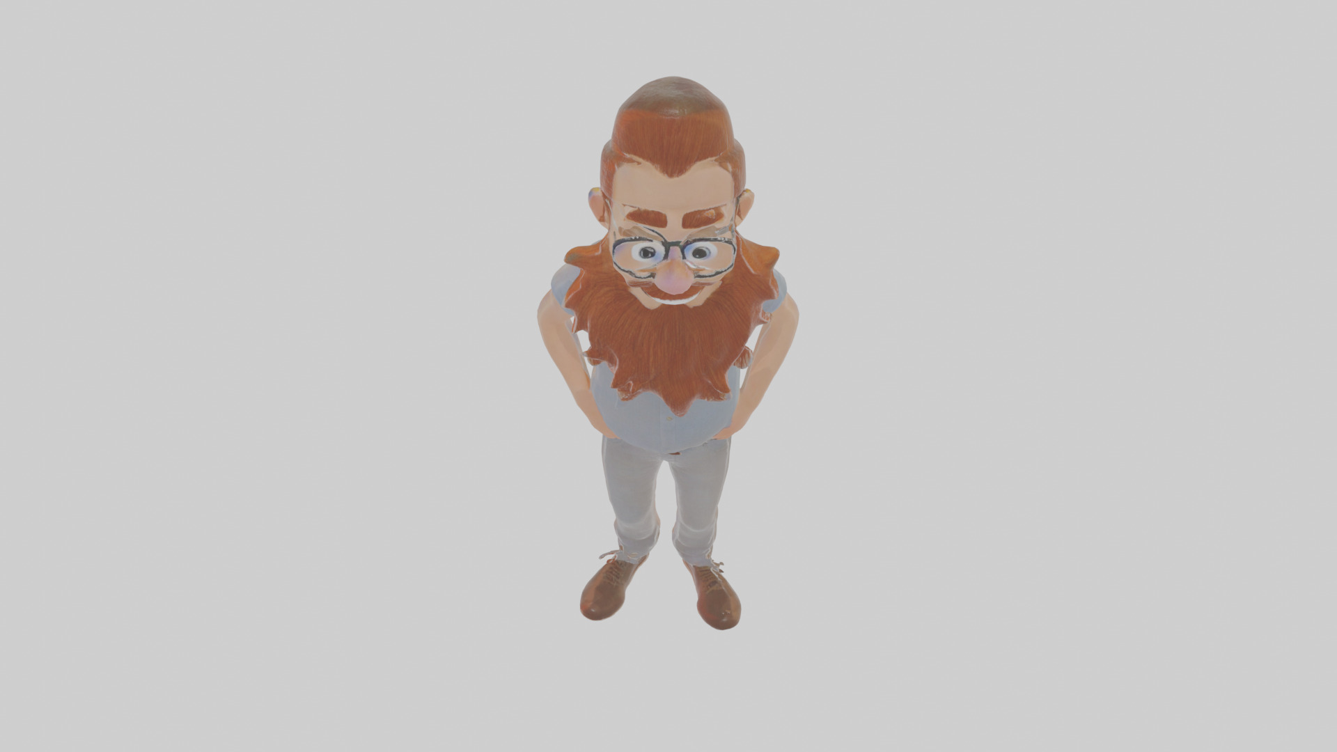 Cartoon Becard Low-poly 3D model_25