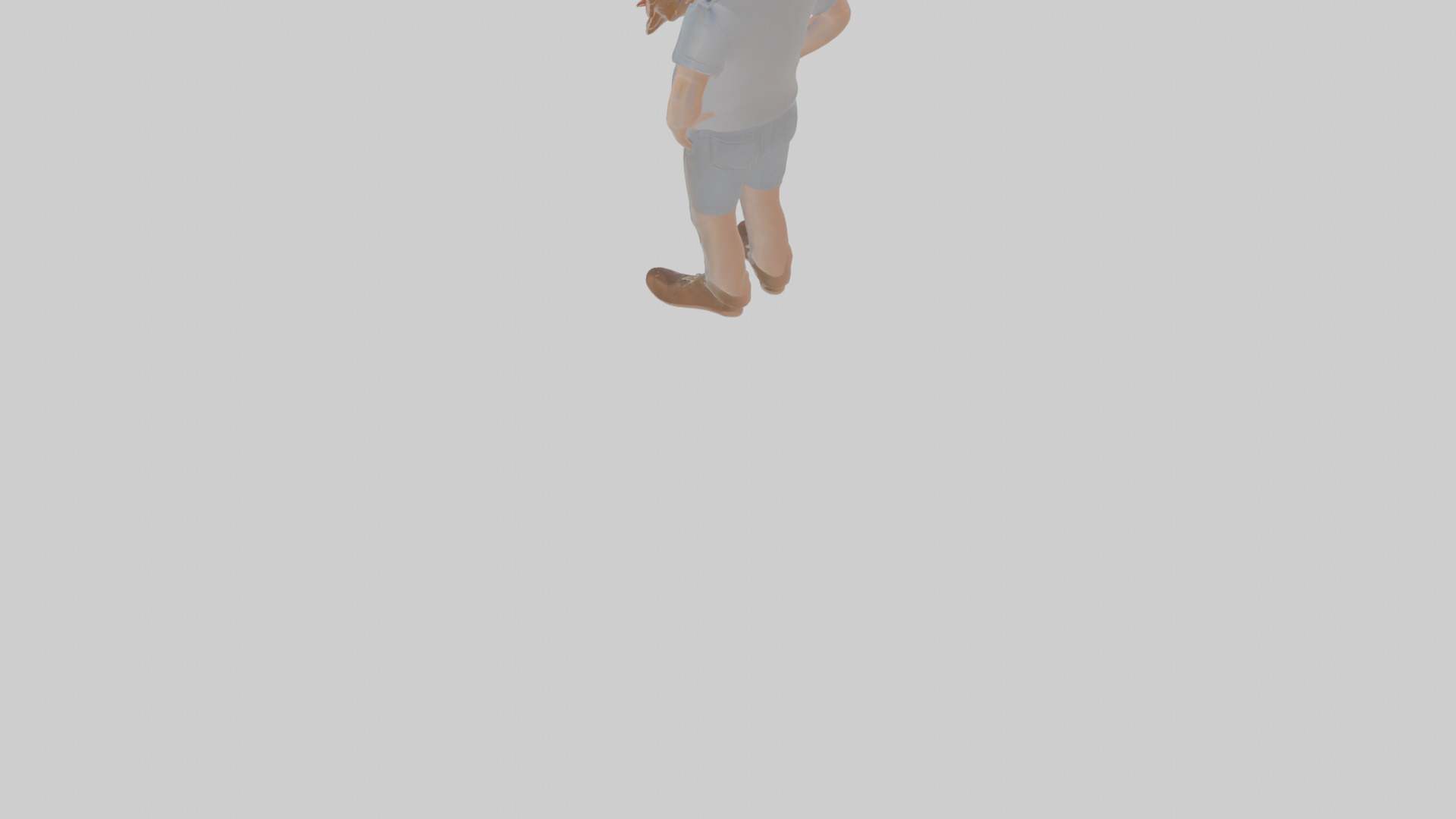 Cartoon Becard Low-poly 3D model_4