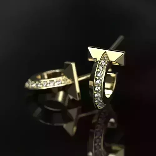 Tiffany Earrings T With Gems