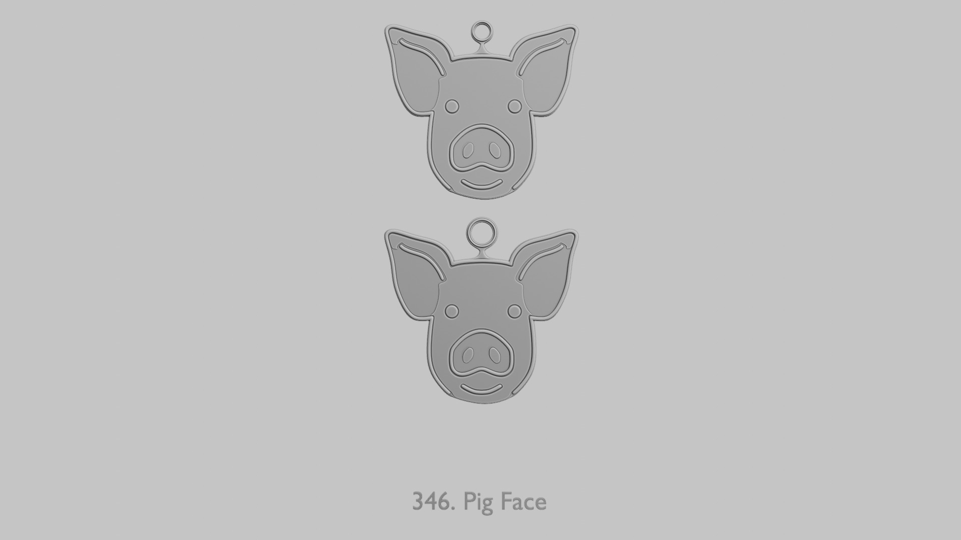 Creature Face Pendants Pack Whimsy Expressions 3D print model_36