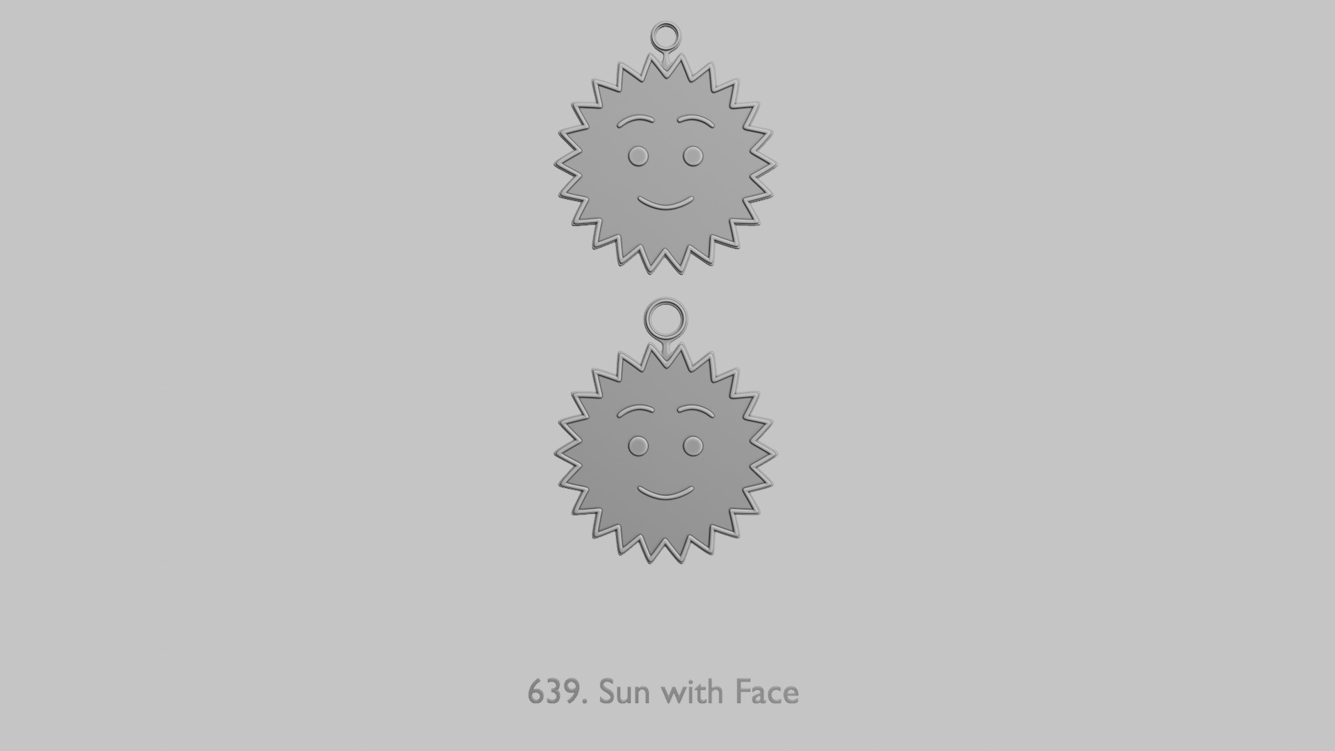 Creature Face Pendants Pack Whimsy Expressions 3D print model_49