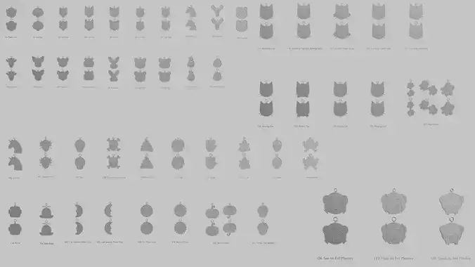 Creature Face Pendants Pack Whimsy Expressions