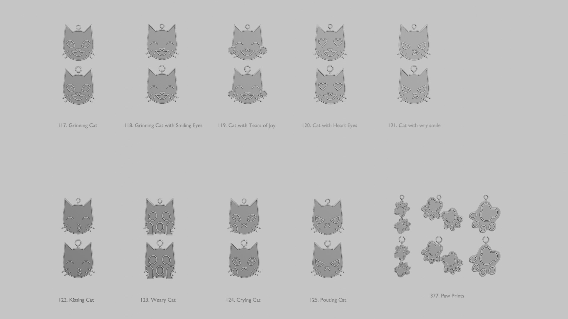 Creature Face Pendants Pack Whimsy Expressions 3D print model_3