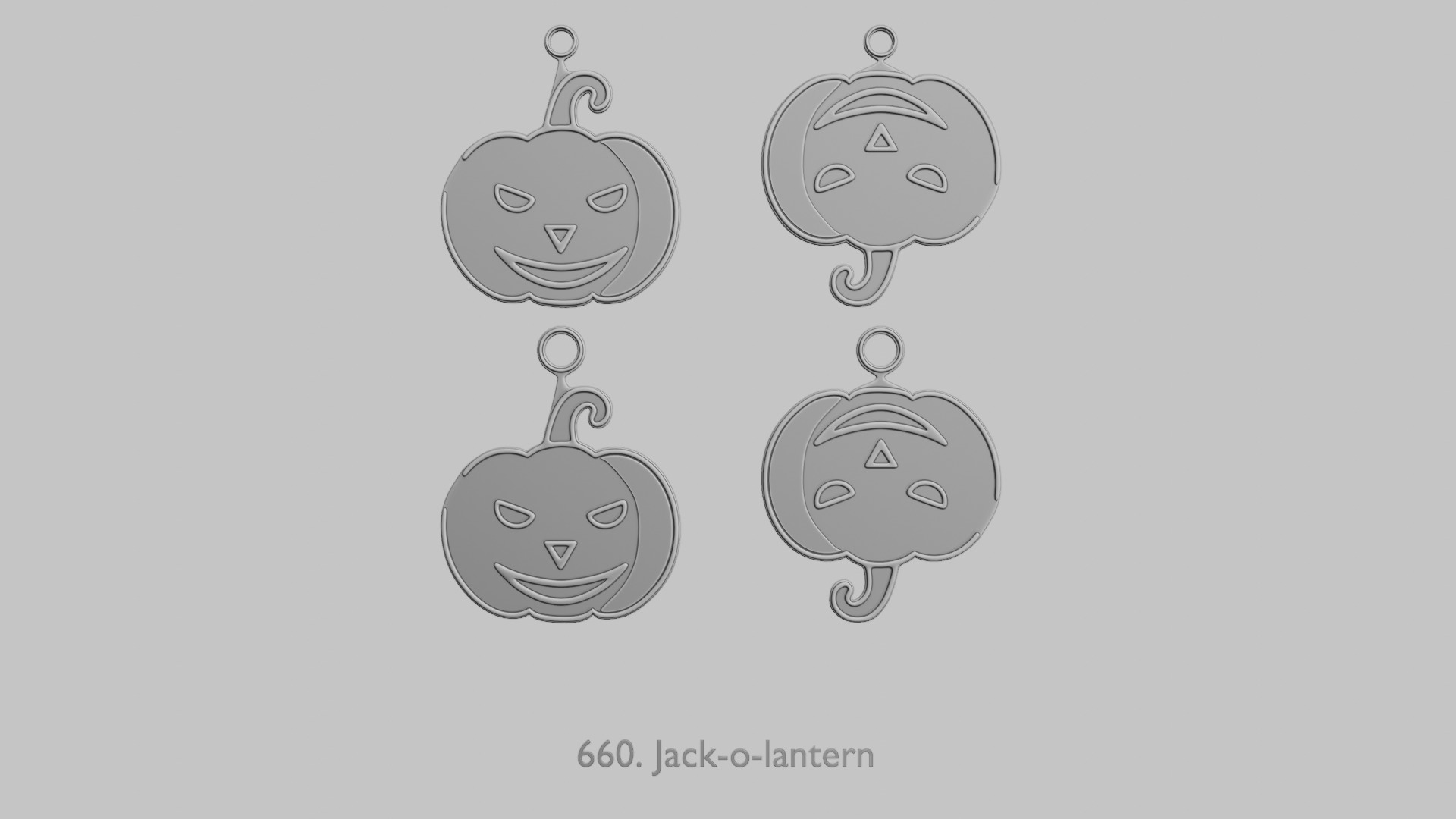 Creature Face Pendants Pack Whimsy Expressions 3D print model_50