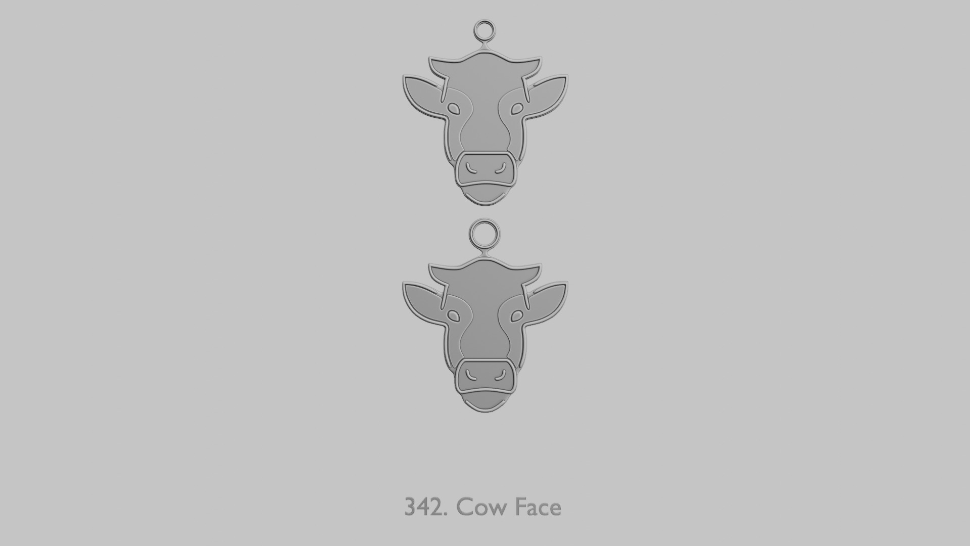 Creature Face Pendants Pack Whimsy Expressions 3D print model_35
