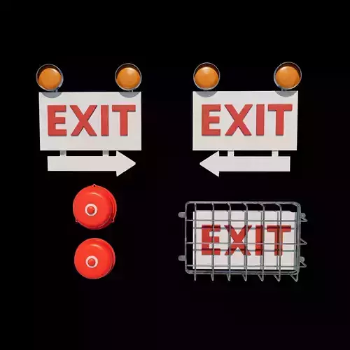 Exit sign 3D model
