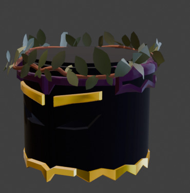 Bucket Helmet Low-poly 3D model_4