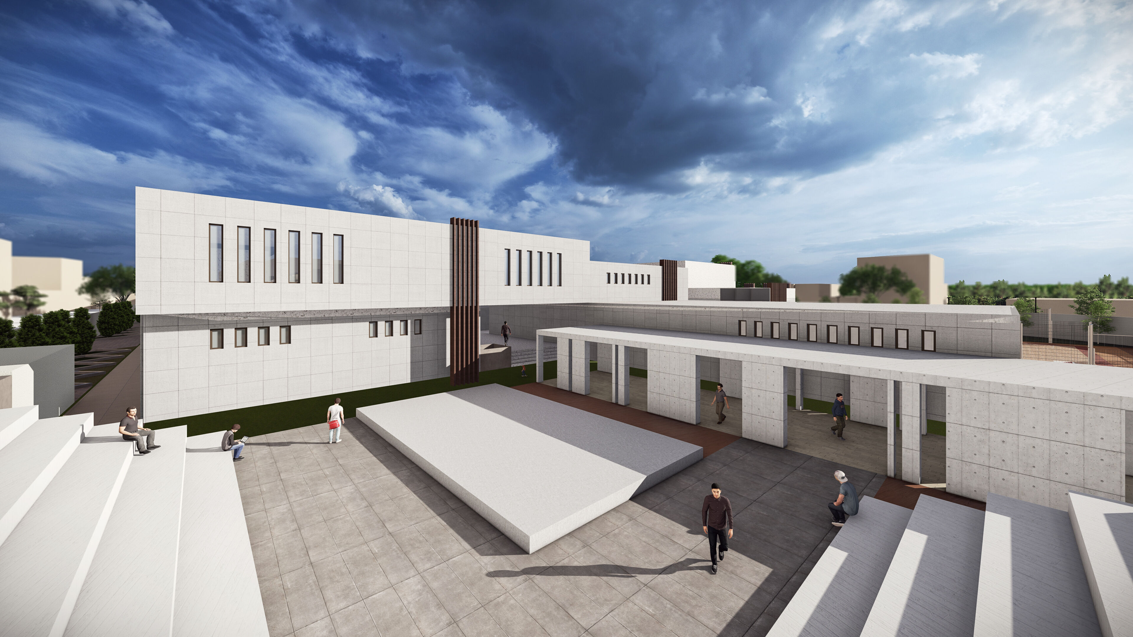 Cultural Educational Complex Design 3D model_9