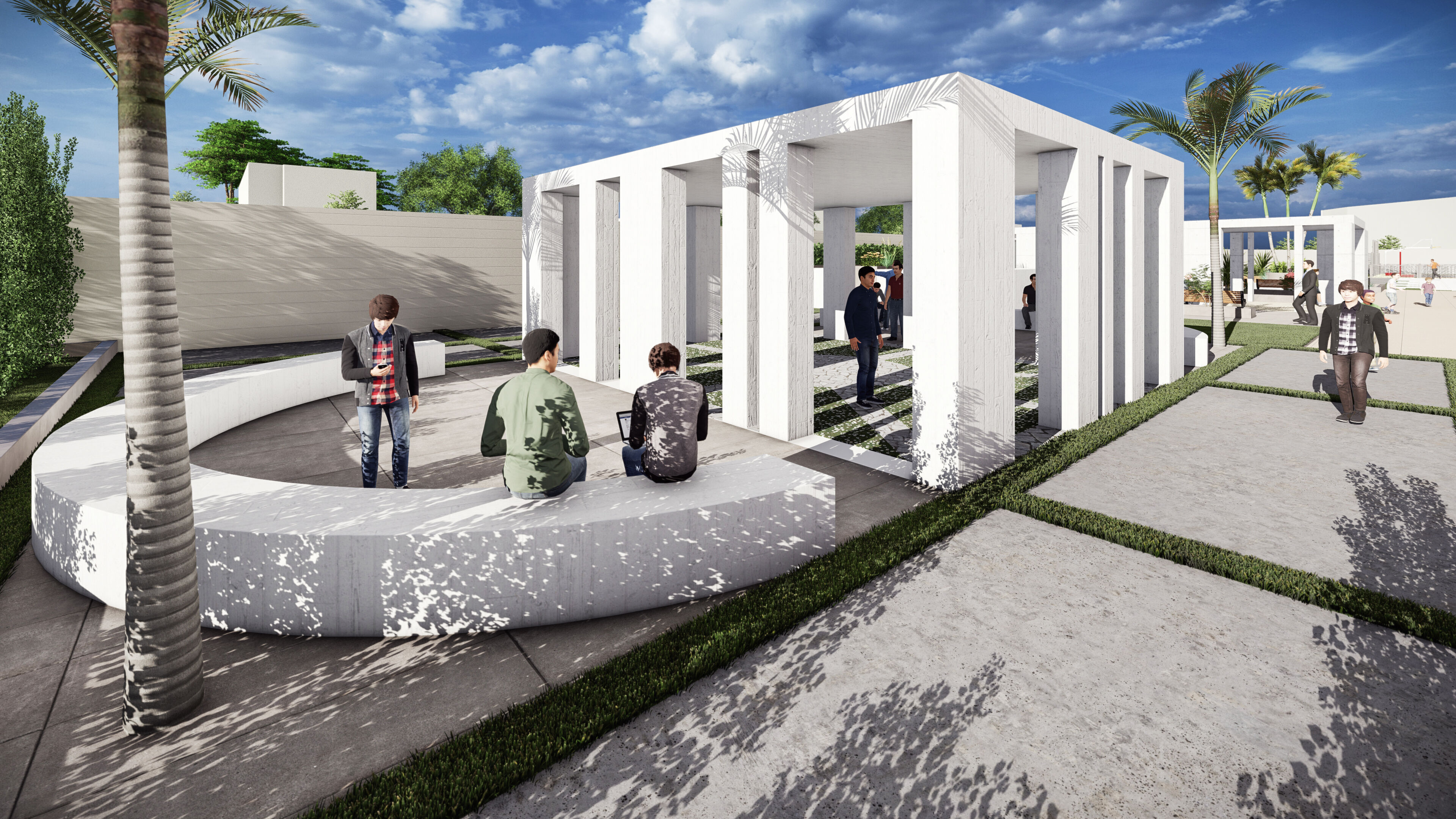 Cultural Educational Complex Design 3D model_11