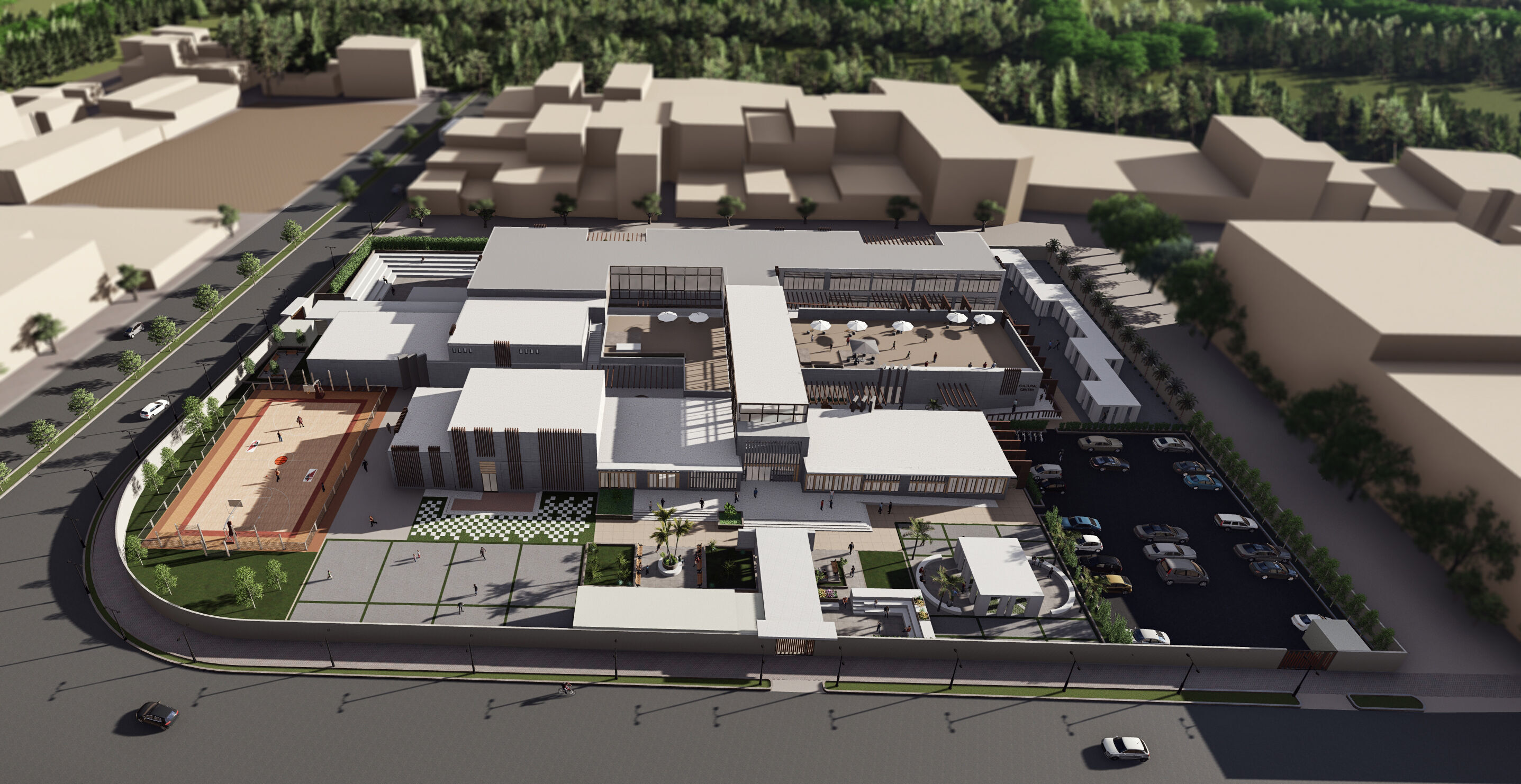 Cultural Educational Complex Design 3D model_13