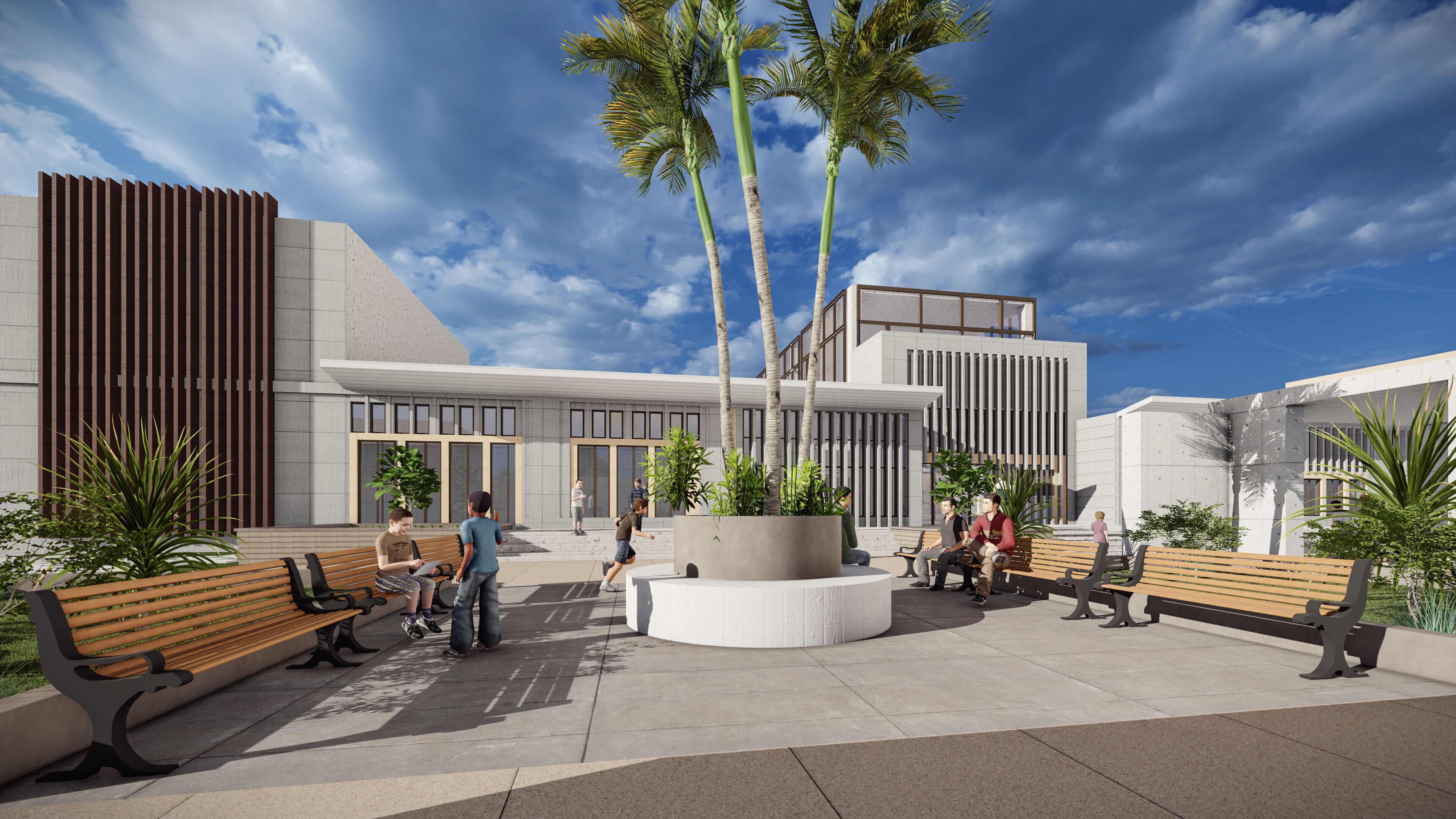 Cultural Educational Complex Design 3D model_16