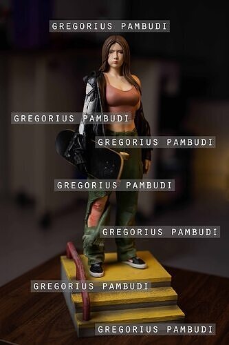 Skater Girl Statue 3d Printable 3D print model
