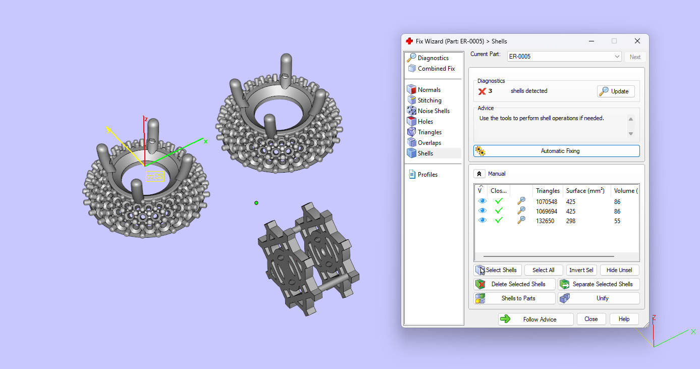 Pointer Diamond With Small Round Diamond Studs 3D print model_10