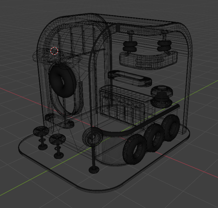 3d donuts booth design Low-poly 3D model_2