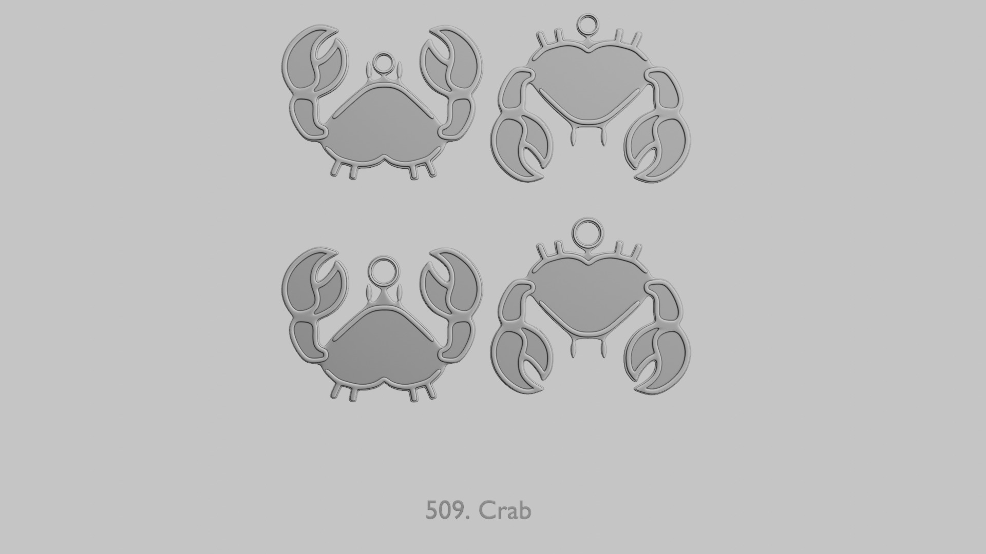 Creatures Aquatic Life Pendant Pack 3D print model_18