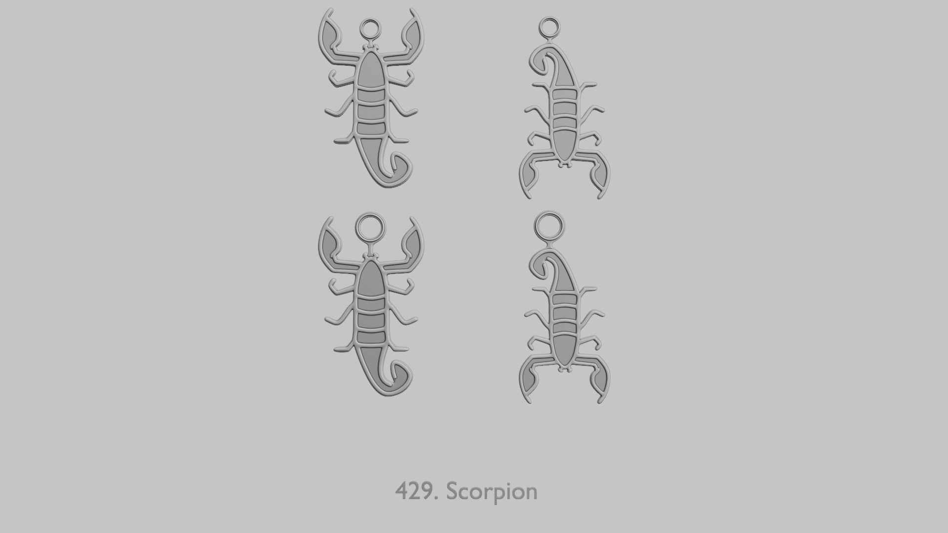 Creatures Aquatic Life Pendant Pack 3D print model_5