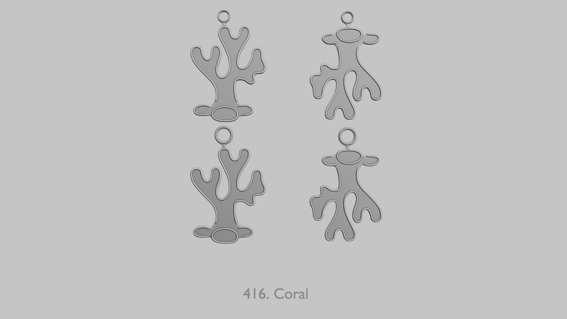 Creatures Aquatic Life Pendant Pack 3D print model_19