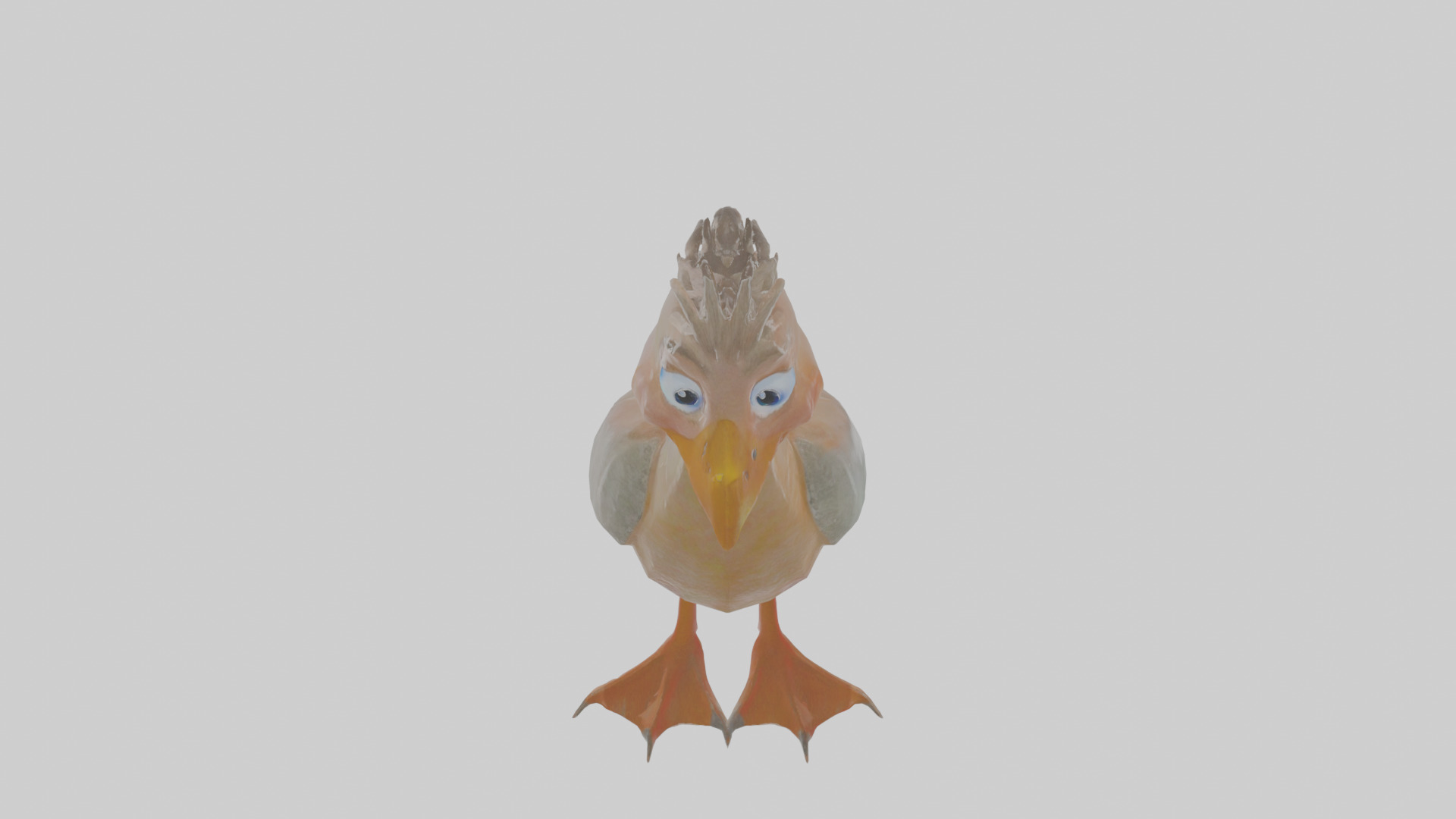 Cartoon Booby Low-poly 3D model_25