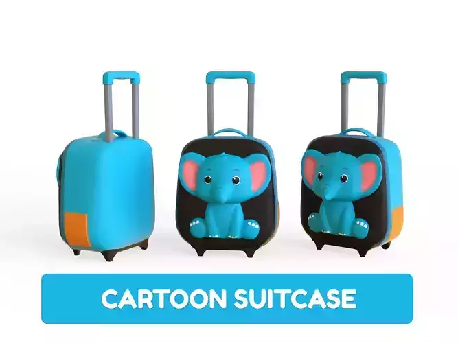 Low Poly - Suitcase Elephant