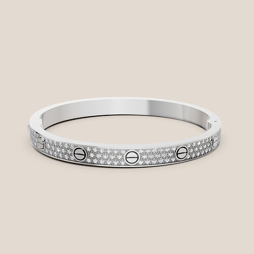 LOVE bracelet 190mm model paved cartie 3D print model 3D print model