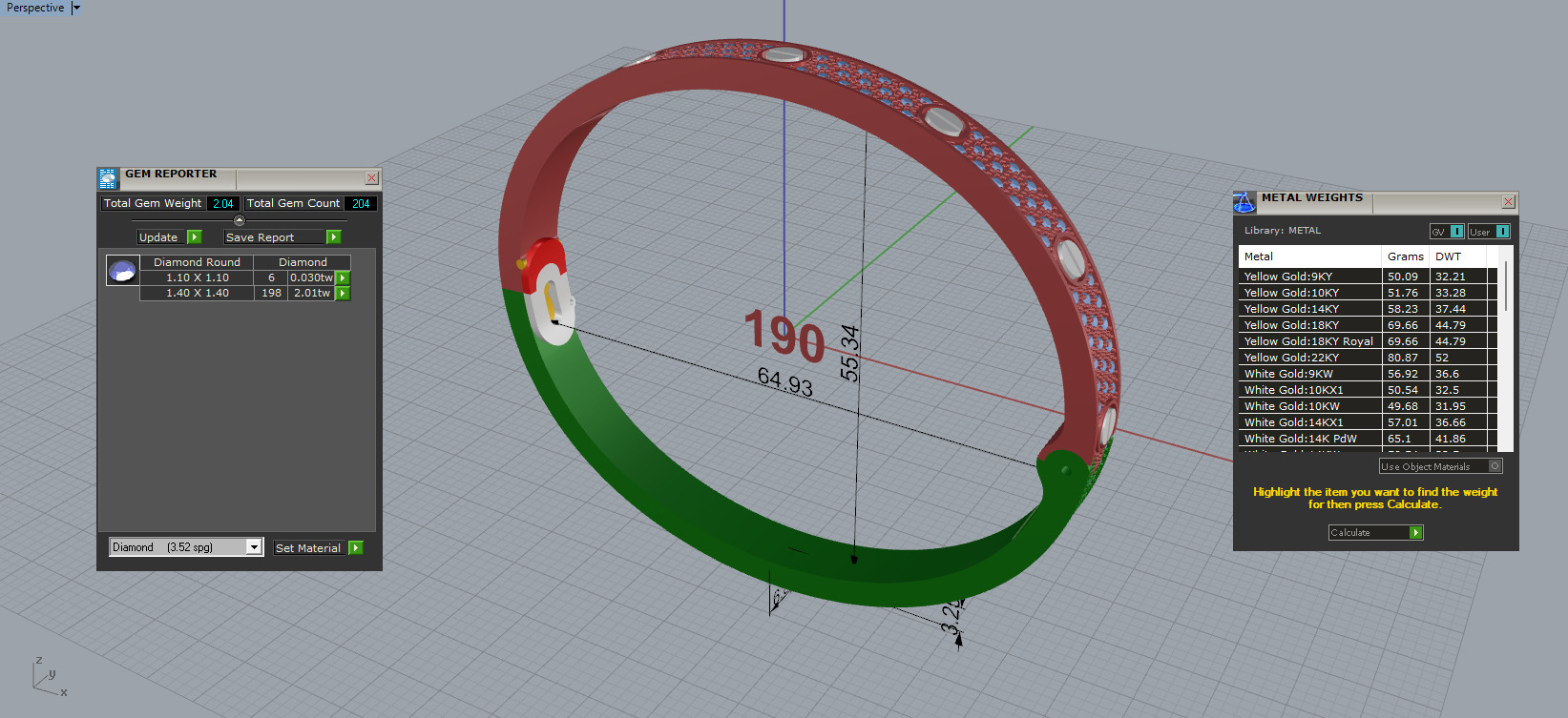 LOVE bracelet 190mm model paved cartie 3D print model 3D print model_5