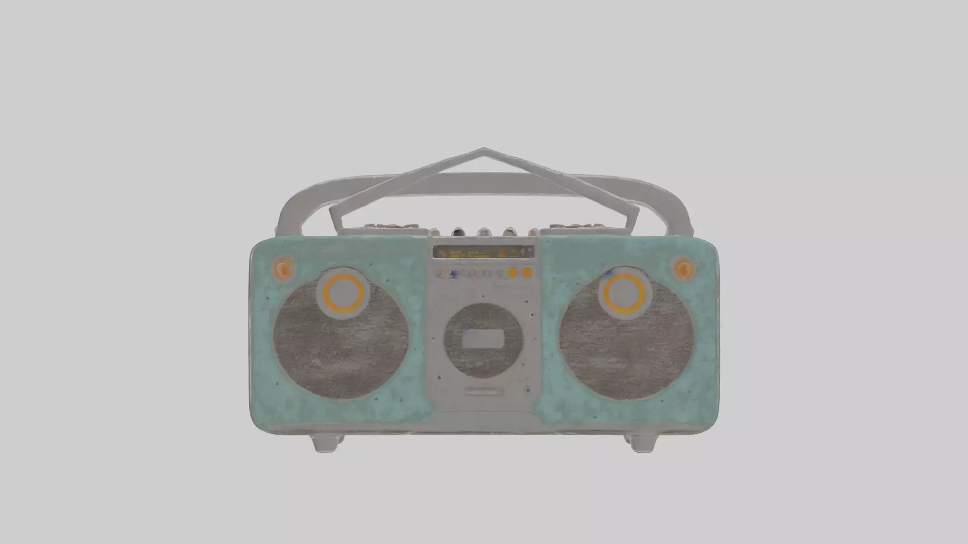 Cartoon Boombox Low-poly 3D model_0