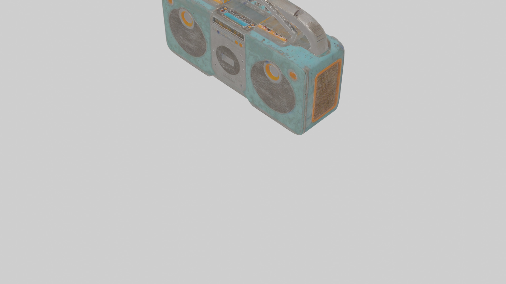 Cartoon Boombox Low-poly 3D model_7