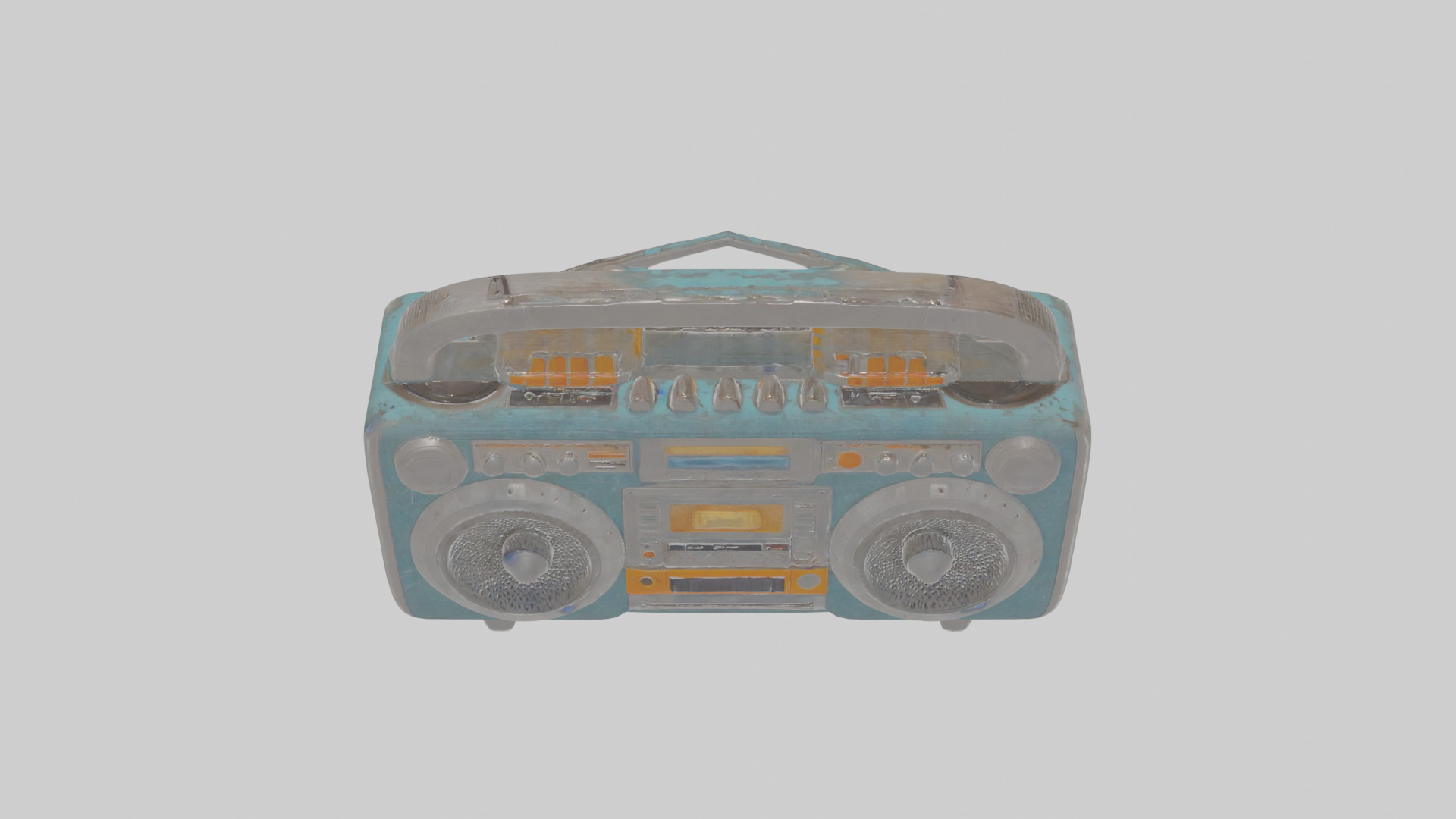 Cartoon Boombox Low-poly 3D model_24