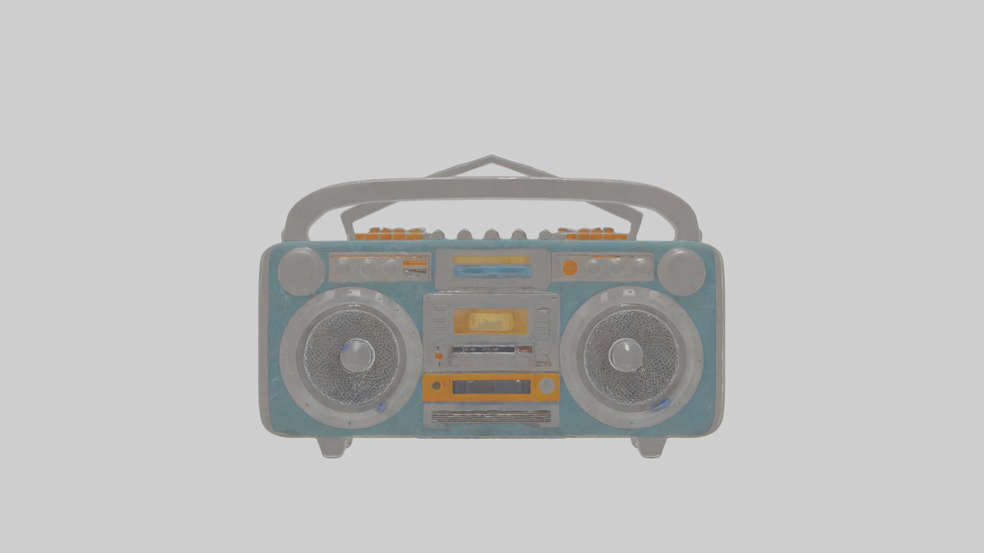 Cartoon Boombox Low-poly 3D model_13