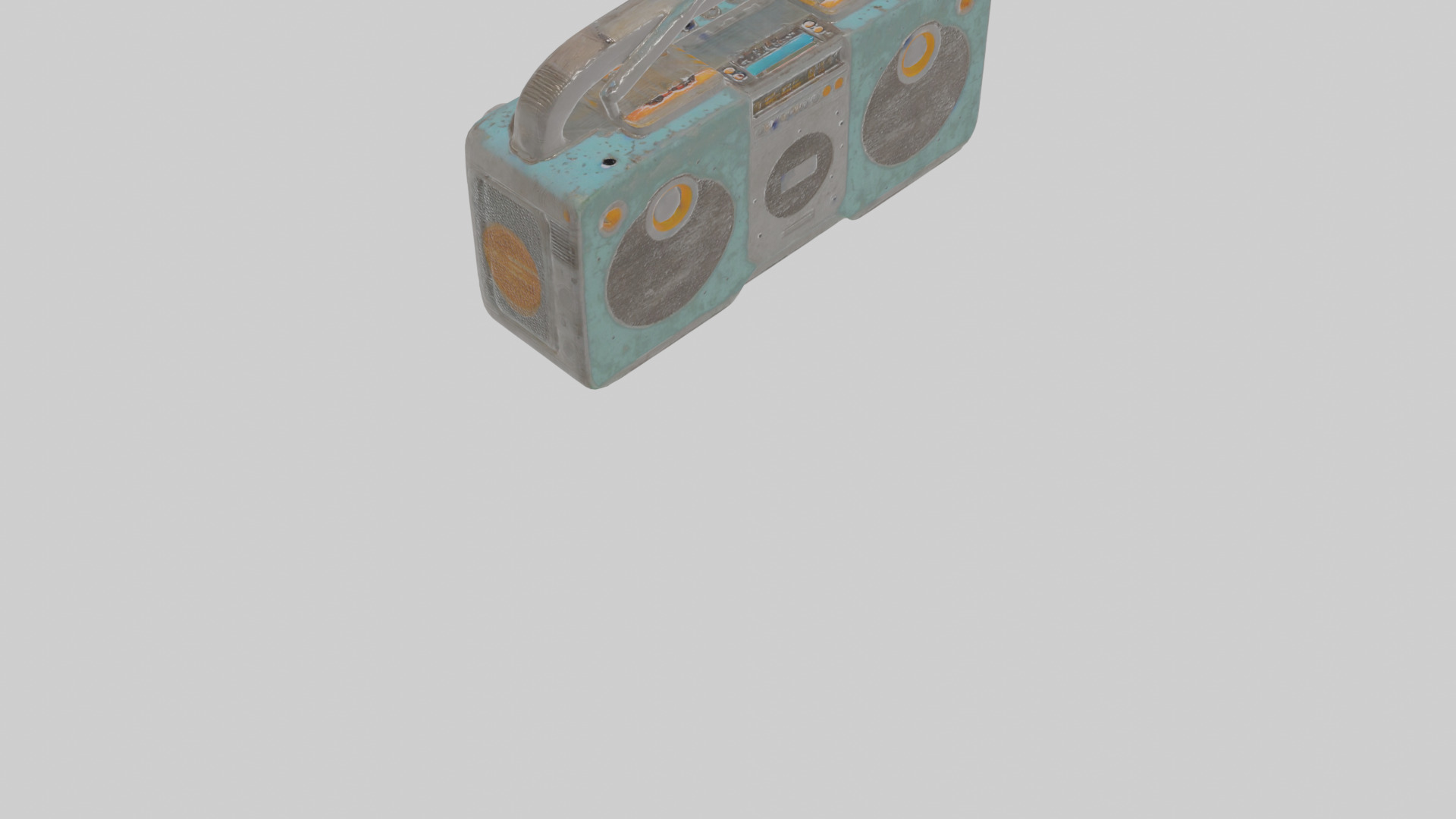 Cartoon Boombox Low-poly 3D model_5