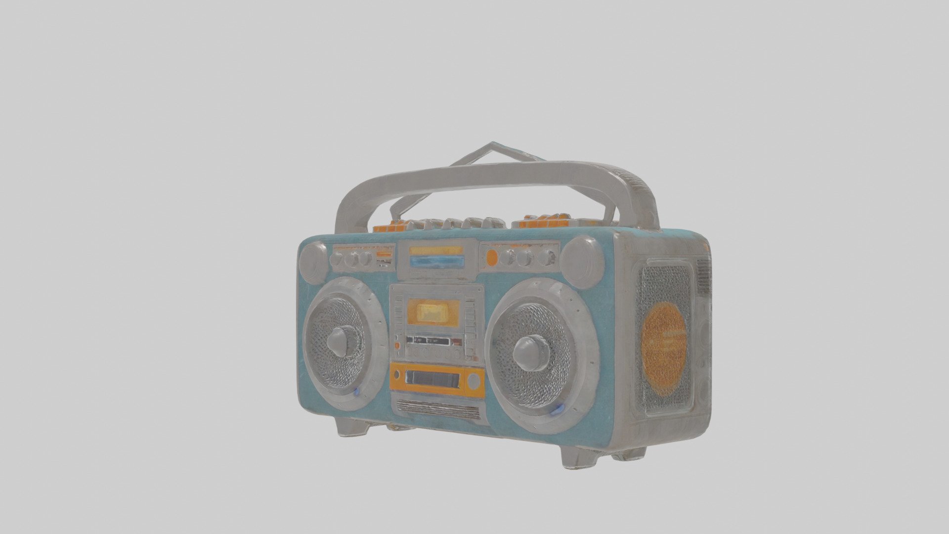 Cartoon Boombox Low-poly 3D model_15