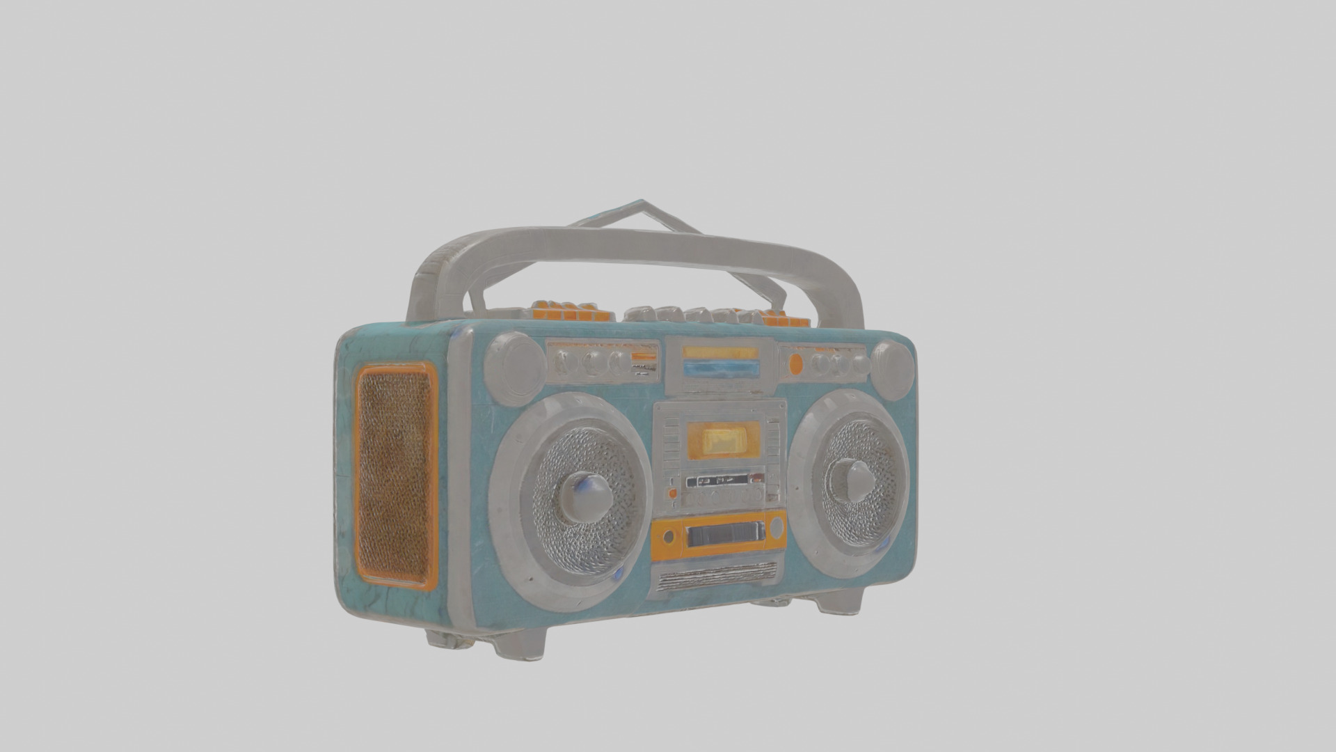 Cartoon Boombox Low-poly 3D model_11